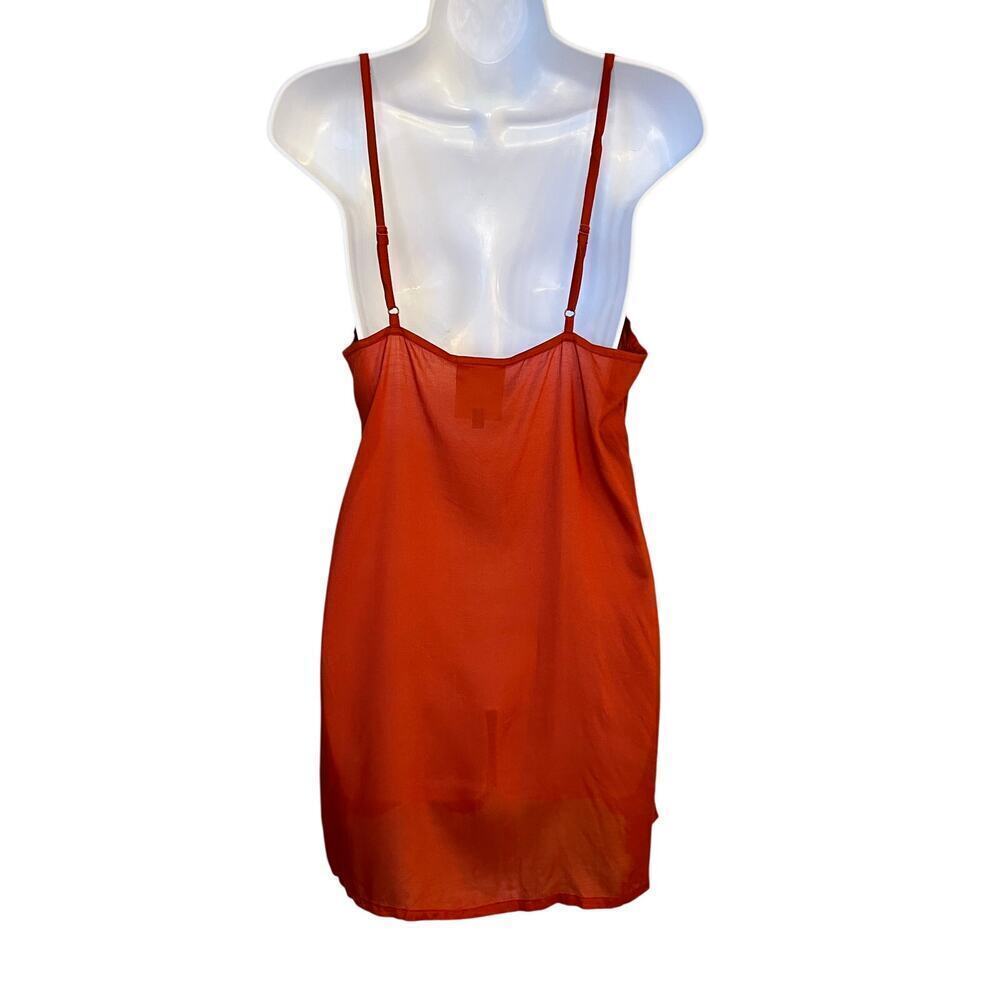 Farm Rio Spaghetti Strap Slip Dress  Burnt Orange size XS Sundress Resort wear
